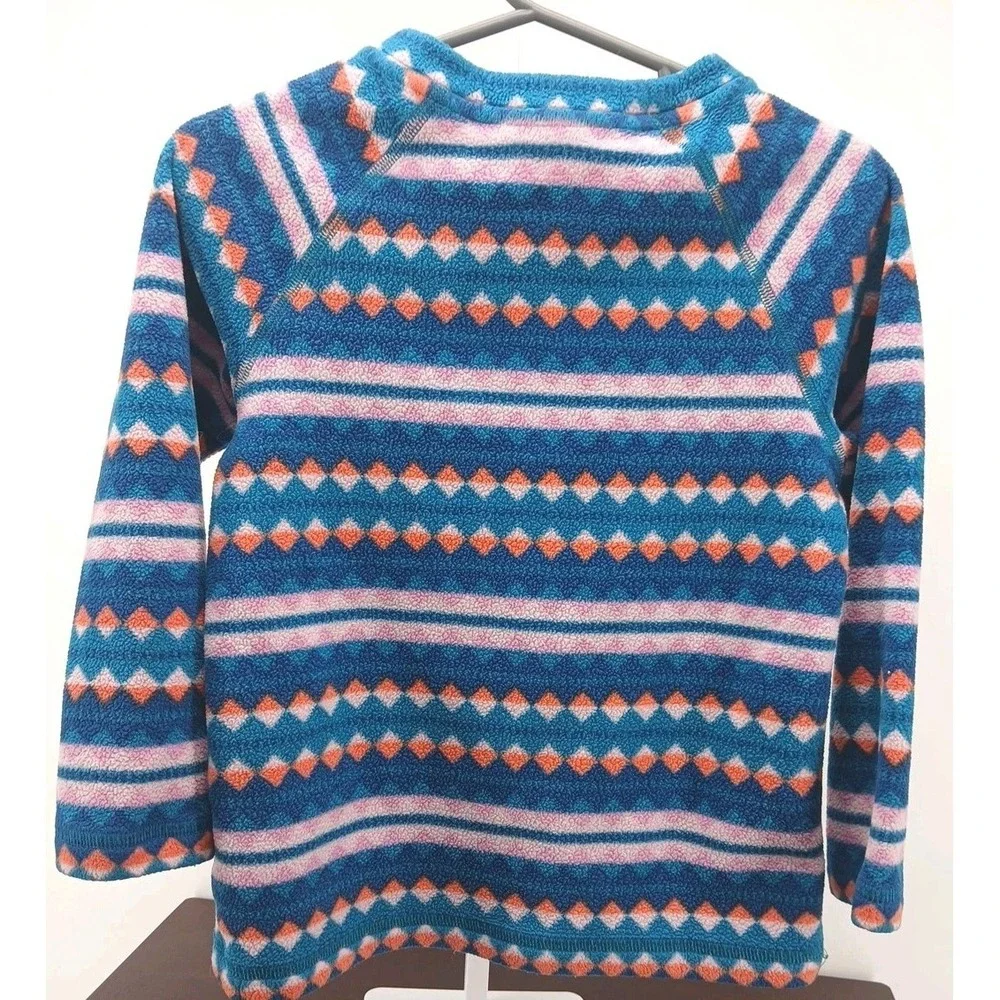 Patagonia Girls Multi-color Aztec Pullover Fleece Sweater 3T